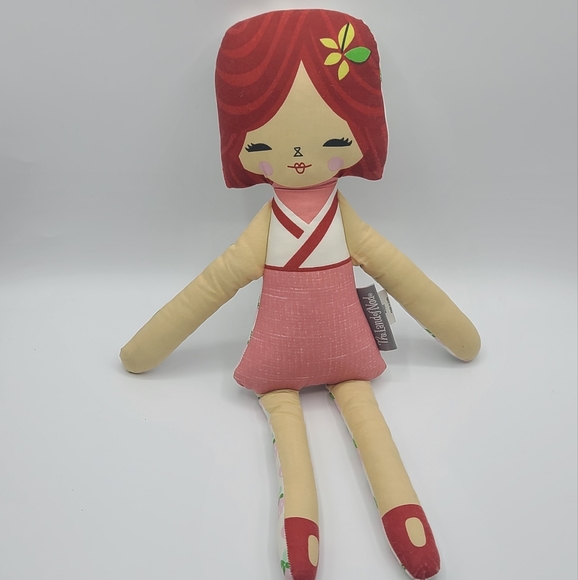 Land Of Nod Toys Hello Doll Fia The Land Of Nod Suzy Ultman Cloth Rag Doll Stuffed 7 Red
